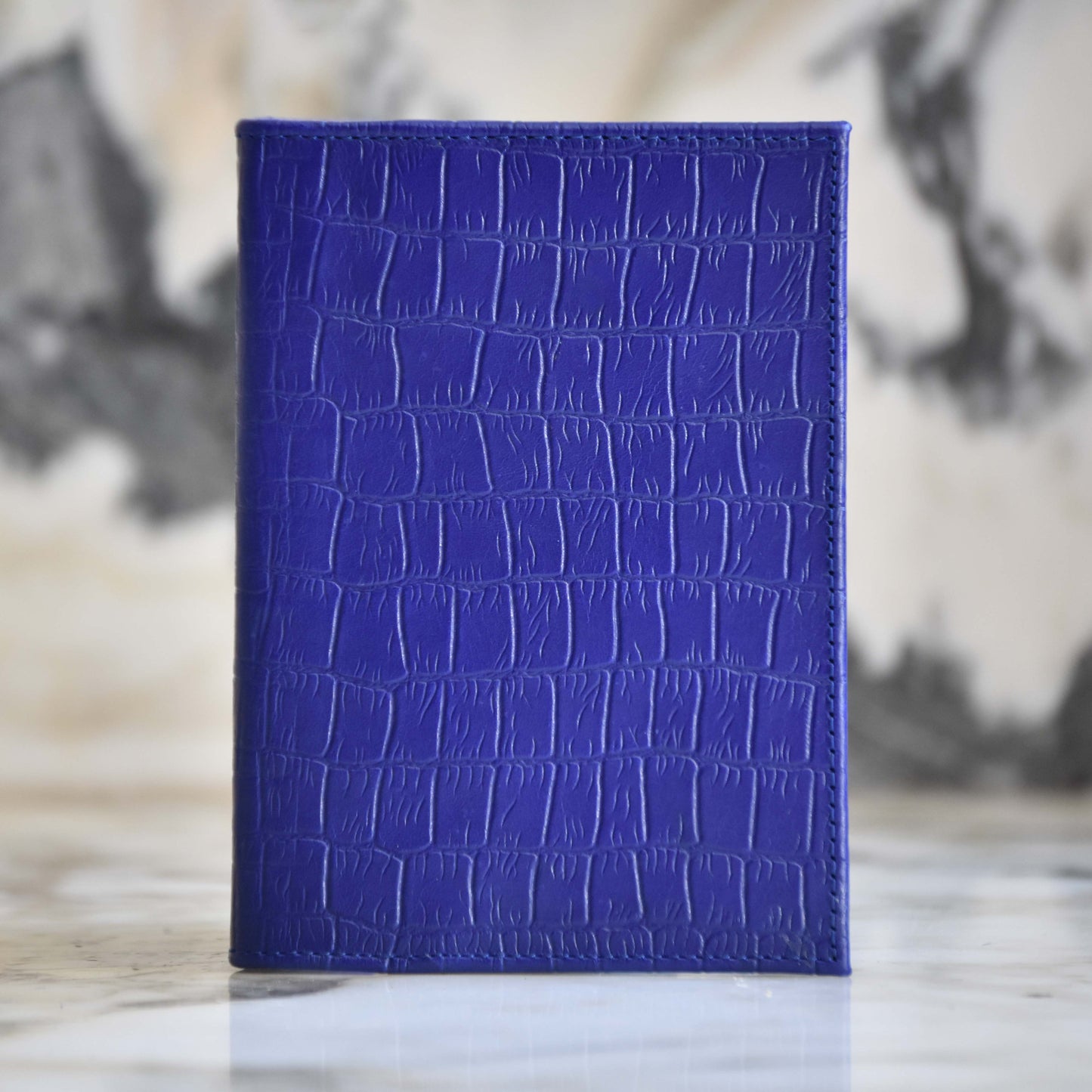 Porta Pasaporte Individual Azul Rey Lagarto