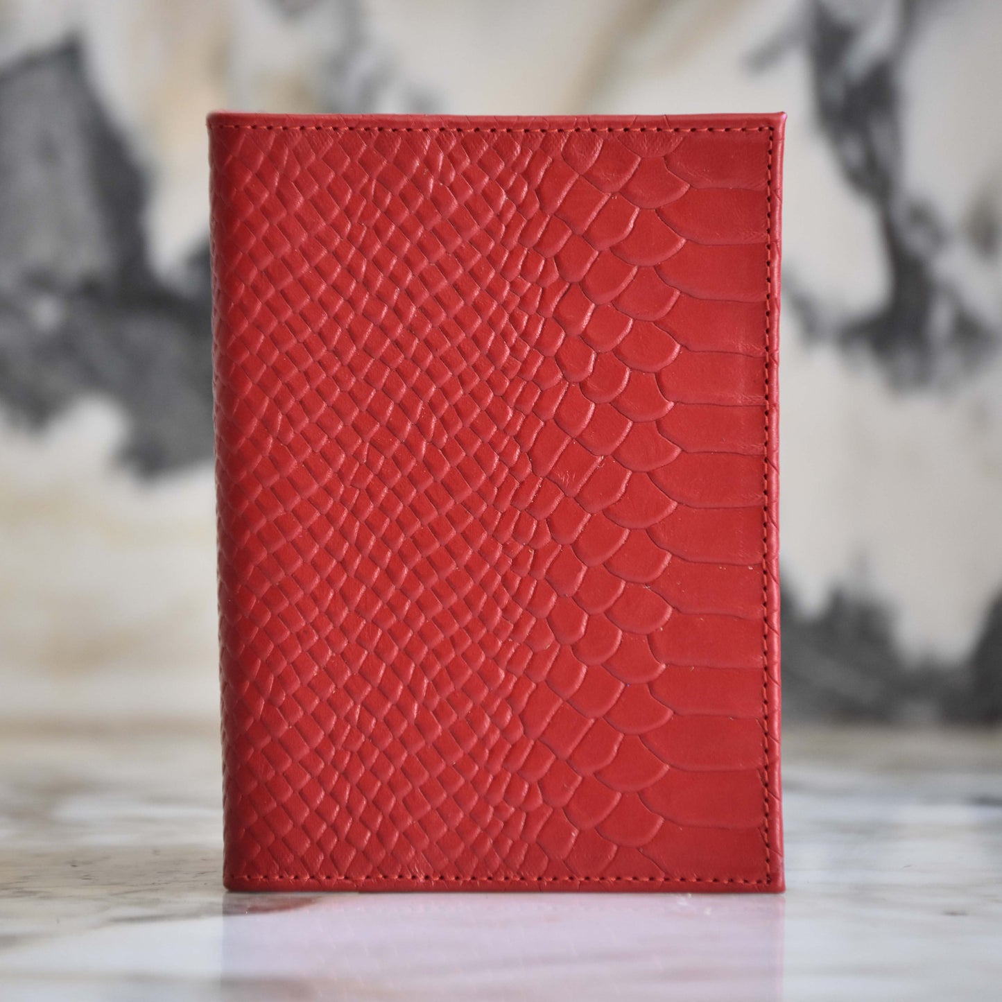 Porta Pasaporte Individual Rojo Pyton