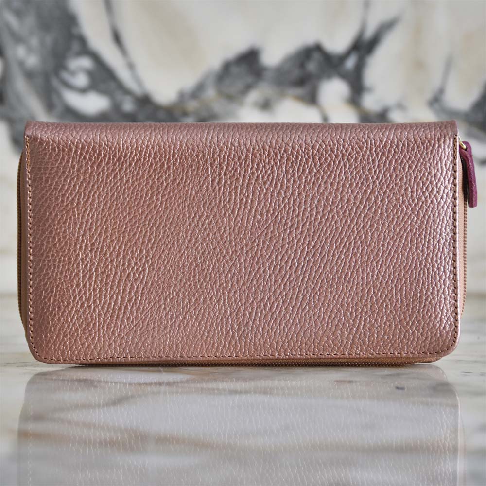 Porta Pasaporte Familiar Oro Rosa Floter