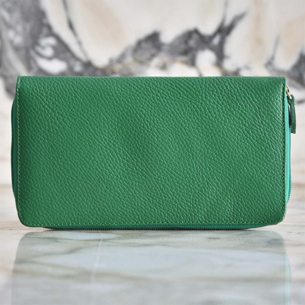 Porta Pasaporte Familiar Verde Jade Floter