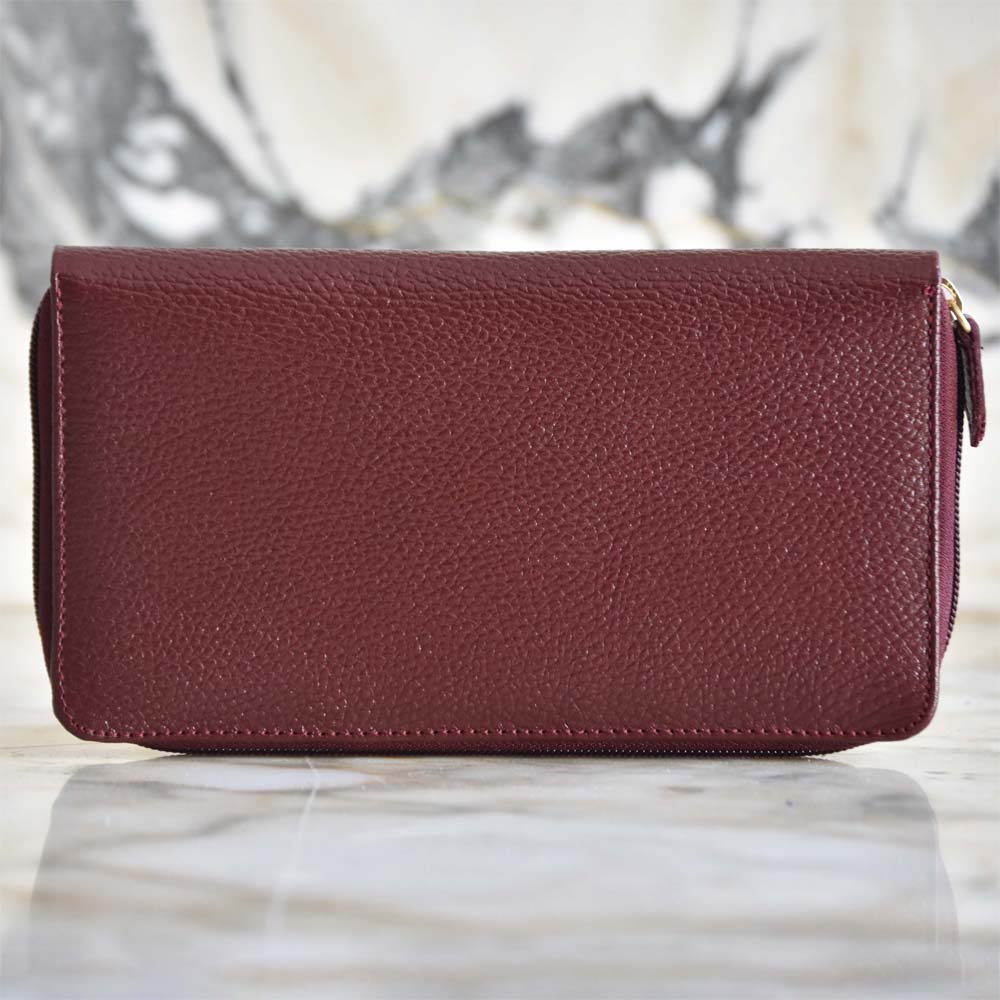 Porta Pasaporte Familiar Tinto Floter